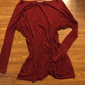 Burgandy Piko Tunic Dress